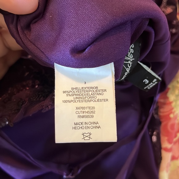 SPEECHLESS sz 3 Long Maxi Gown Spaghetti Strap Sequin Netting Monochrome $89 NEW - Picture 15 of 16